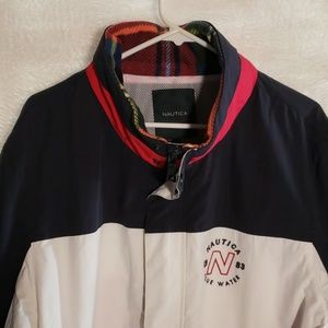 NWT MEN'S NAUTICA SAILING JACKET RAINPROOF W HOOD
